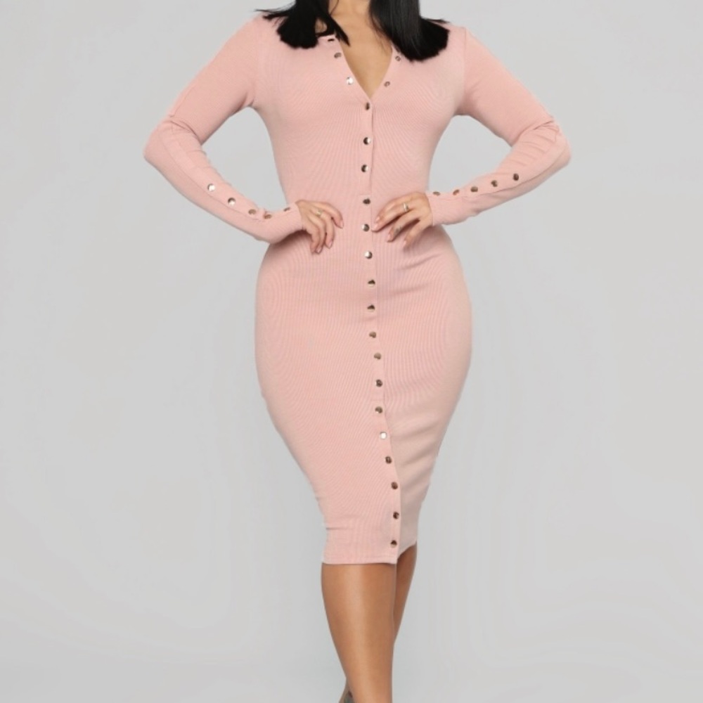 Fashion Nova Mauve Vintage Jams Dress- Small - Picture 1 of 7